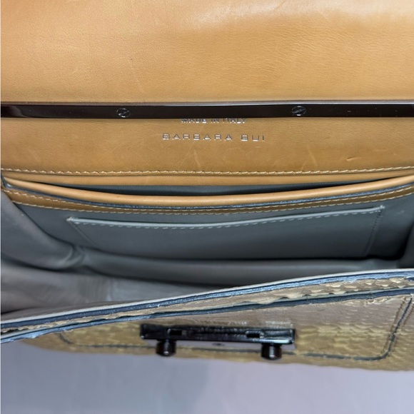 Barbara Bui Tan Python With Metal Details Crossbody Bag O/S - Picture 8 of 14